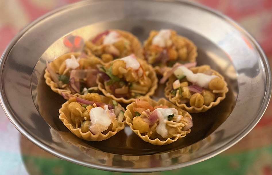 Katori Chaat — a house special at Haveli Indian Cuisine, North Conway
